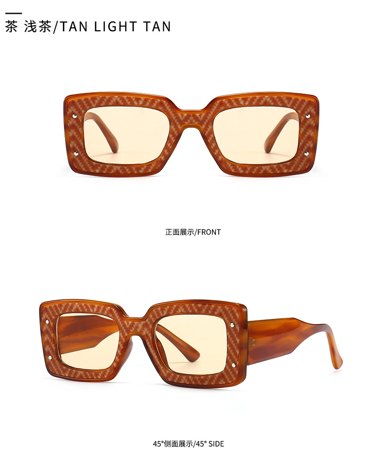 crossborder narrow European and American glasses model square modern sunglassespicture5