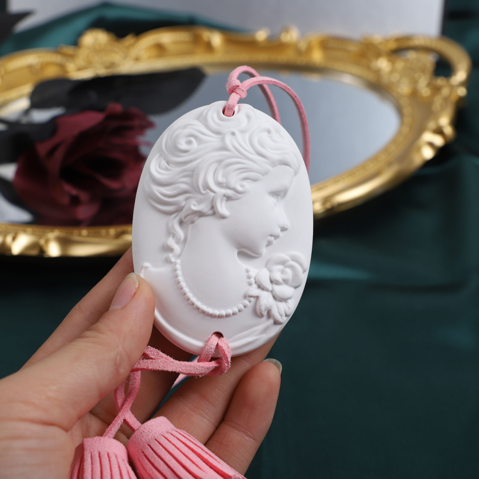 Рельефная красавица головка подвеска с ароматерапевтическими гипсовыми формами DIY свадебные подарки