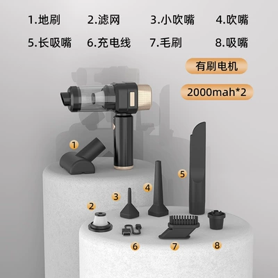 2026 New Model Wireless Vacuum Cleaner, Brushless, High Suction Power, Blowing, Suction, and Extraction All-In-One, Handheld, Car-Mounted, Pet Hair Suction, Portable (Tozsoranlar) - 3103-a-basic-model-brush-motor-2000mah2-black