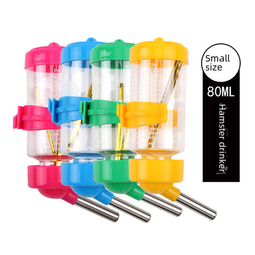 Cross-border pet supplies rabbit water bottle hamster water bottle large, medium, and small sizes automatic water feeder wall-mounted water bottle