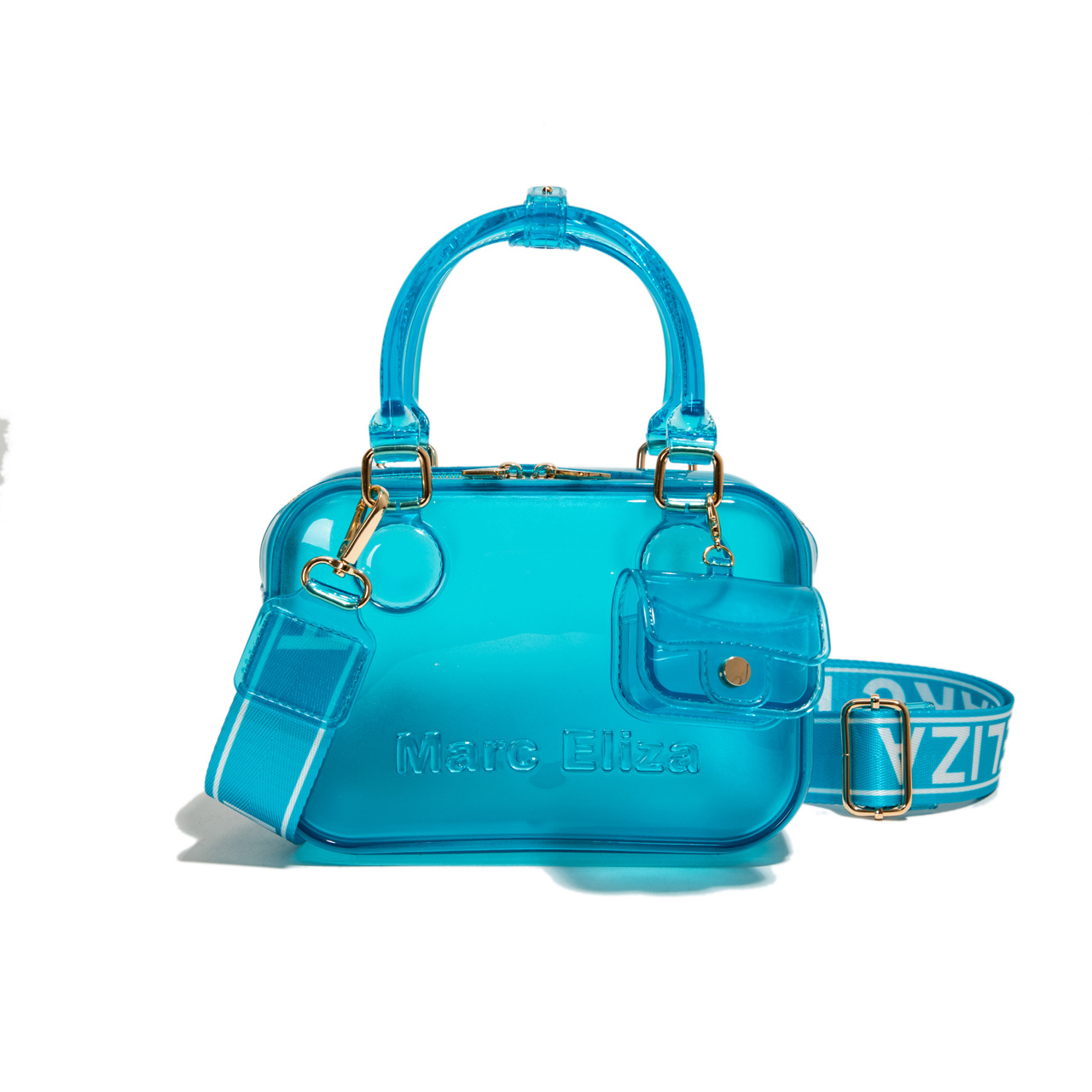 Estilo occidental transparente casual moda gelatina portátil pequeño bolso cuadrado femenino 2025 nuevo bolso bandolera de alta gama de todo fósforo