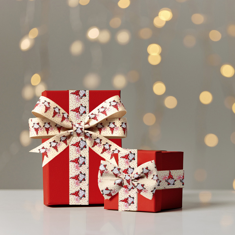 クロスボーダー新しいクリスマスイミテーションリネンリボン装飾クリスマスツリー DIY リボンウェビング誕生日パーティーギフトボックス|undefined