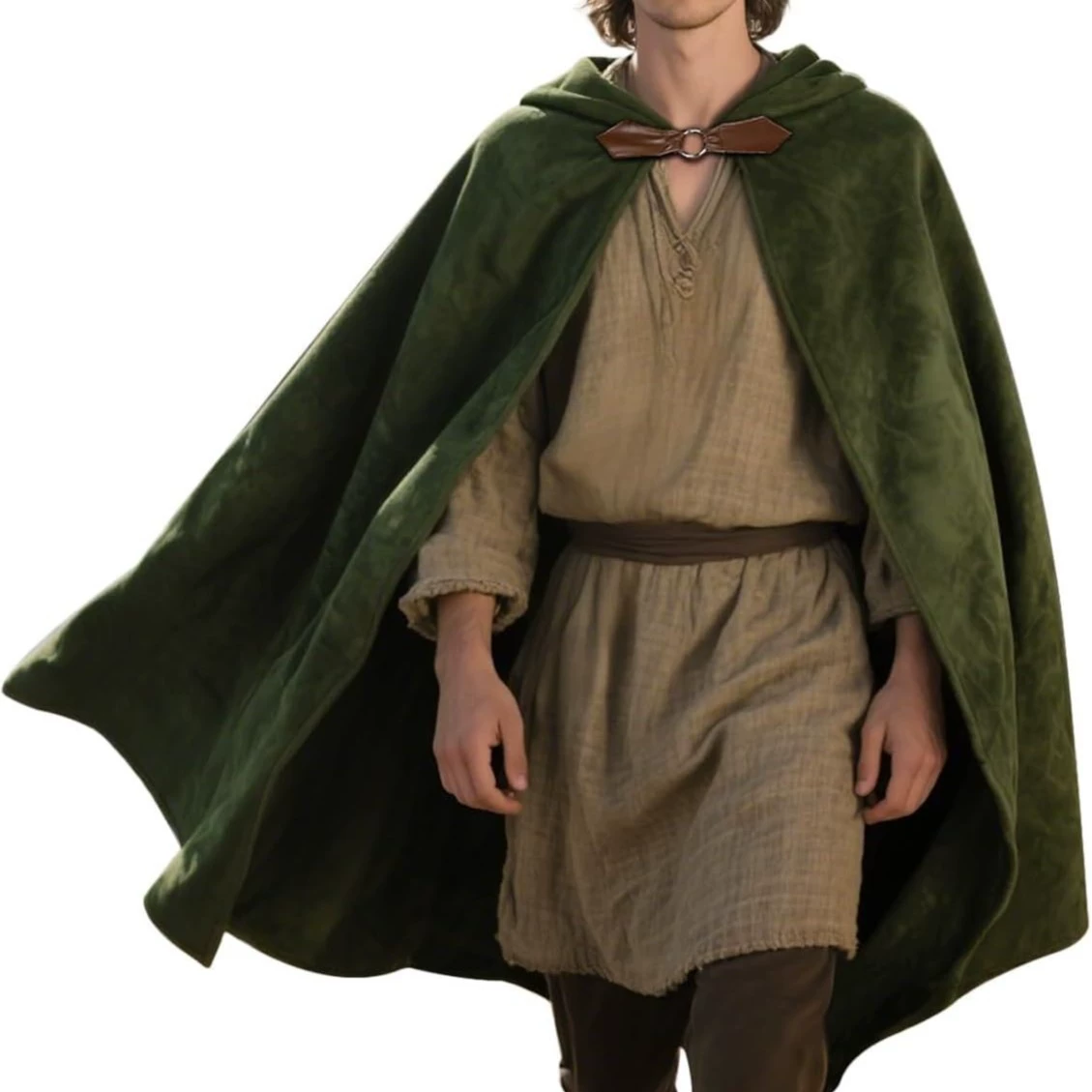 Бархатный плащ с капюшоном Joukavor, средневековый плащ эпохи Возрождения, мужской и женский плащ с капюшоном, костюм на Хэллоуин