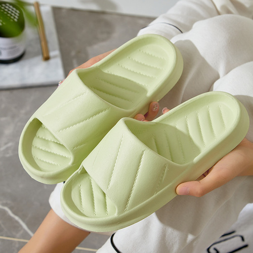 eva solid color thick slippers for women summer indoor home household couple bathroom bathing soft bottom sandals for men