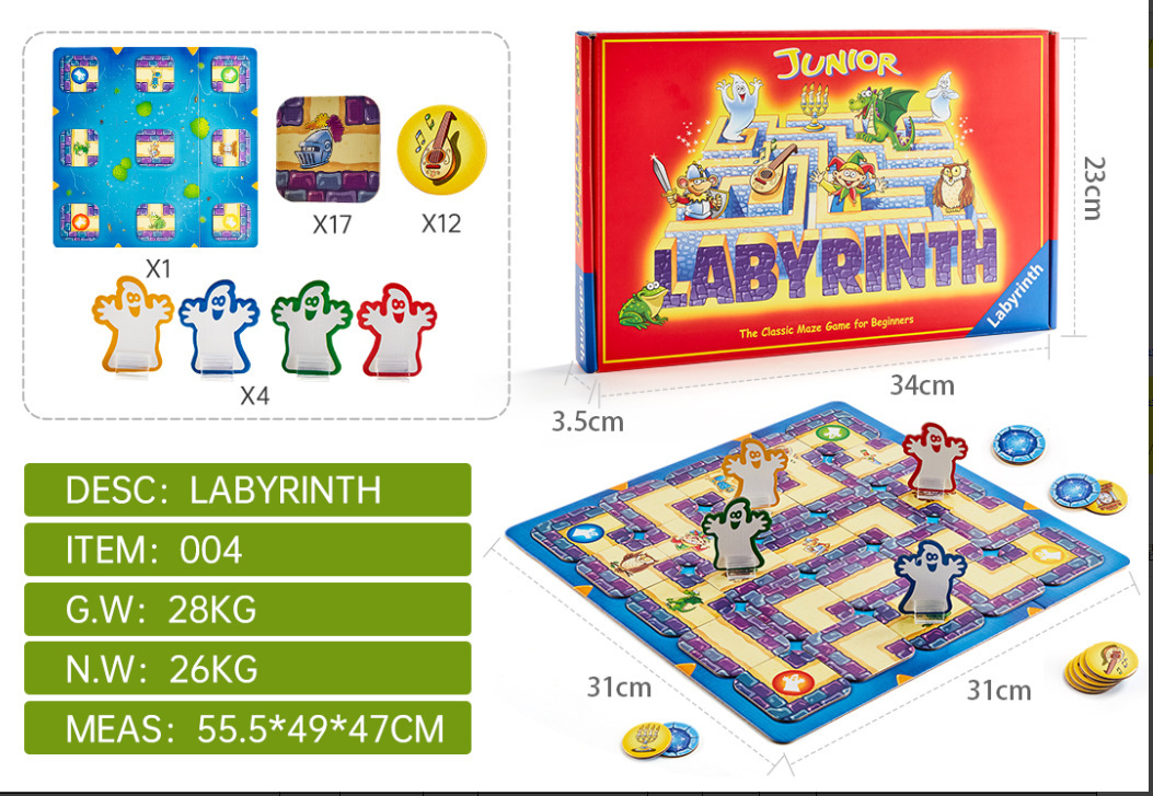 Nuevo ocio interior transfronterizo divertido loco laberinto tarot juguetes de pensamiento lógico puzzle juegos de ajedrez