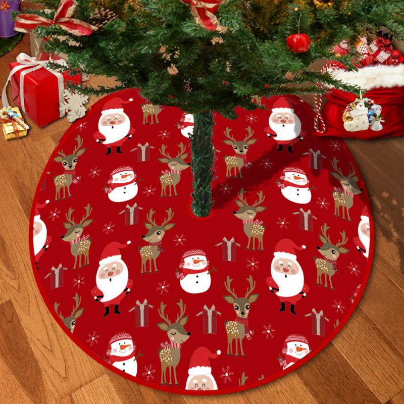 越境で人気のクリスマスツリー用スカート、写真やサンプルでカスタムメイド可能、クリスマスツリーの下にプレゼントを置くための敷物|undefined