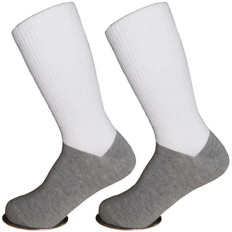 白色灰底学生袜