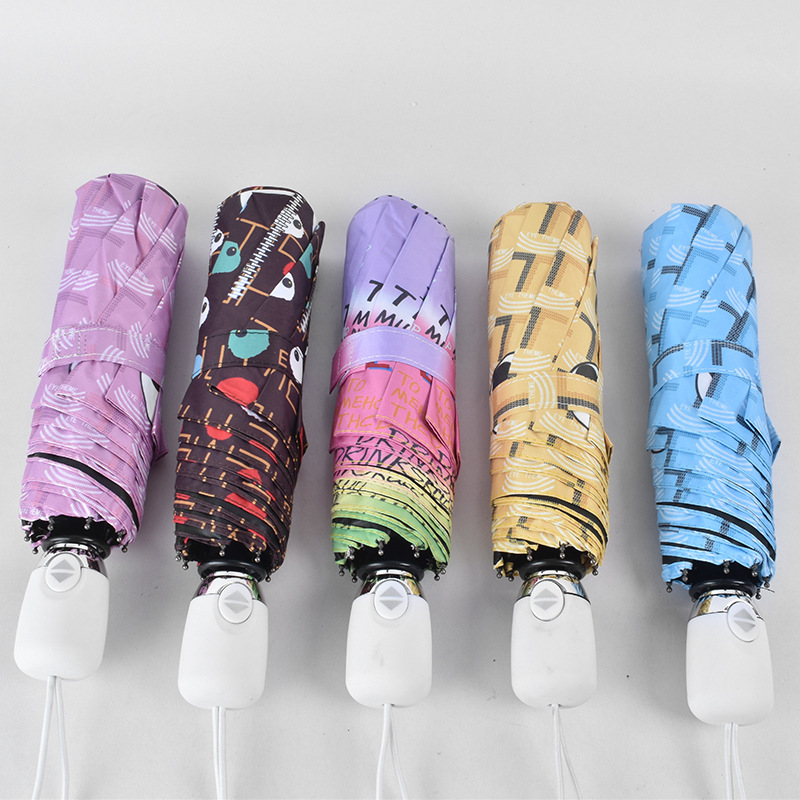 Sombrilla de protección solar Graffiti resistente a los rayos UV, ligera, compacta y plegable para mujer A130.