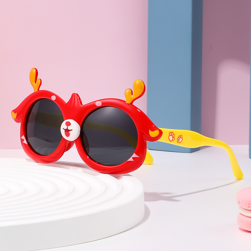 Dicha caricatura coreana ins niños gafas de sol gafas de sol marea para niños bebés niñas bebés gafas de sol