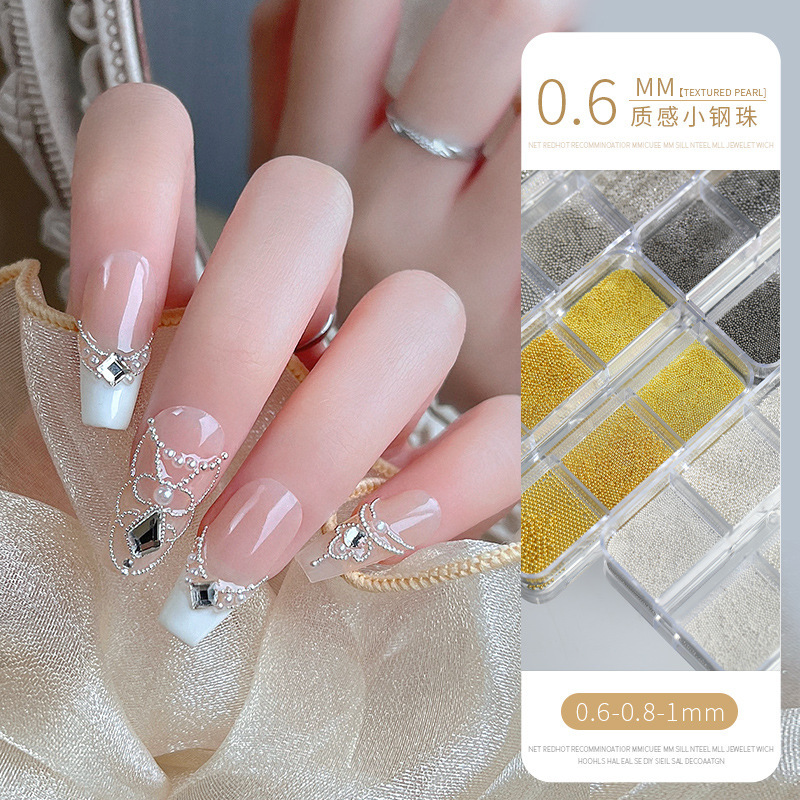 Japanese Nail Art Accessories Mini Small Steel Ball silver Gold Metal 6 Plot Mixed Size 0.4 Nail Decoration Japanese Nail Art Accessories Mini Small Steel Ball silver Gold Metal 6 Plot Mixed Size 0.4 Nail Decoration