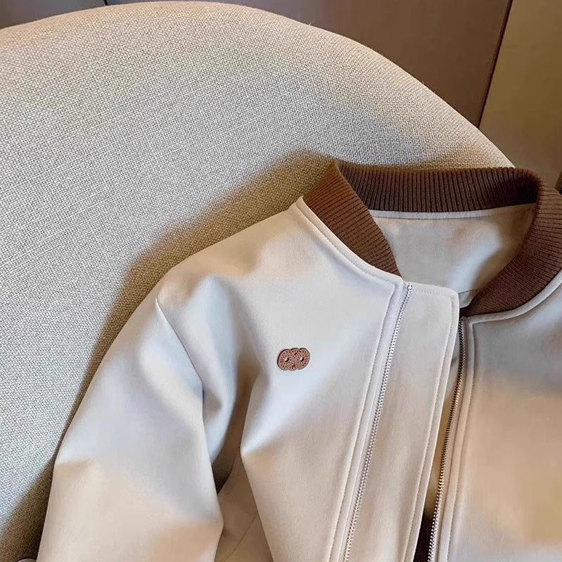 2025新款春秋宽松撞色上衣夹克美式短款棒球服休闲外套女百搭时尚|undefined