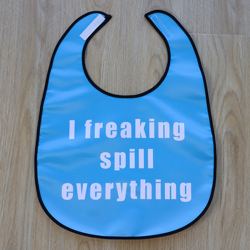 스카이 블루 영어 턱받이