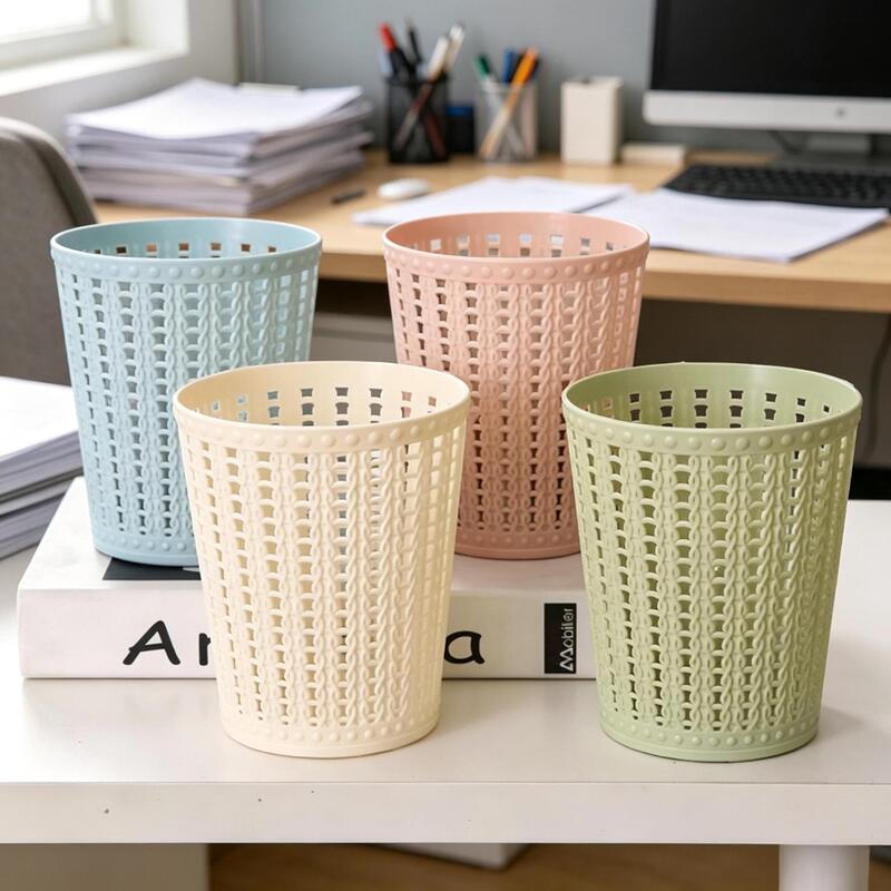 Simple Rattan-Like Woven Plastic Pen Holder, High Aesthetic Hollow-Out Desktop Storage Box, Mini Trash Can for Office Desk Simple Rattan-Like Woven Plastic Pen Holder, High Aesthetic Hollow-Out Desktop Storage Box, Mini Trash Can for Office Desk
