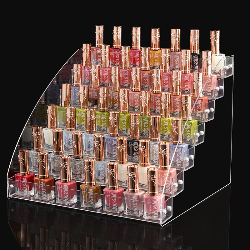 Acrylic Nail Polish Display Rack Multi-Layer Plastic Transparent Nail Polish Storage Box Nail Polish Shop Display Rack Cosmetic Rack