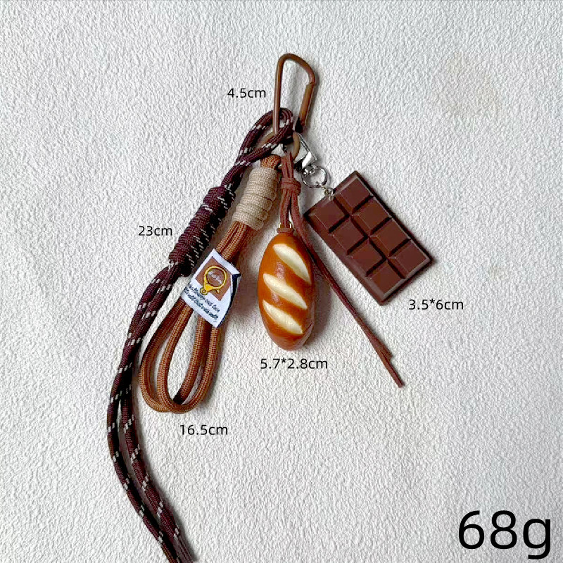 Llavero Colgante para Bolso con Diseño de Comida Realista de PVC