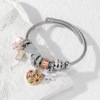 Stone inlay, fashionable zirconium heart-shaped, advanced bracelet, European style, light luxury style, high-quality style