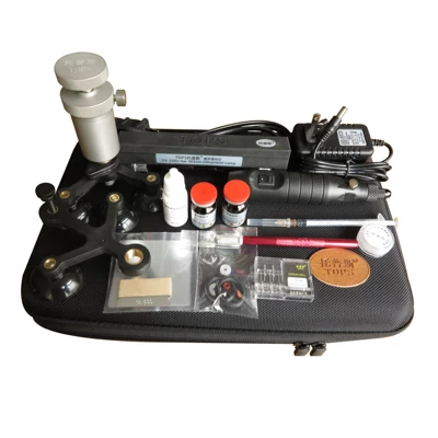 Automotive glass repair: Tops professional repair tools for repairing cracks and damage on the front windshield, using imported resin (Auto glass repair liquid) - professional-grade-simplified-pull-type-pump-kit