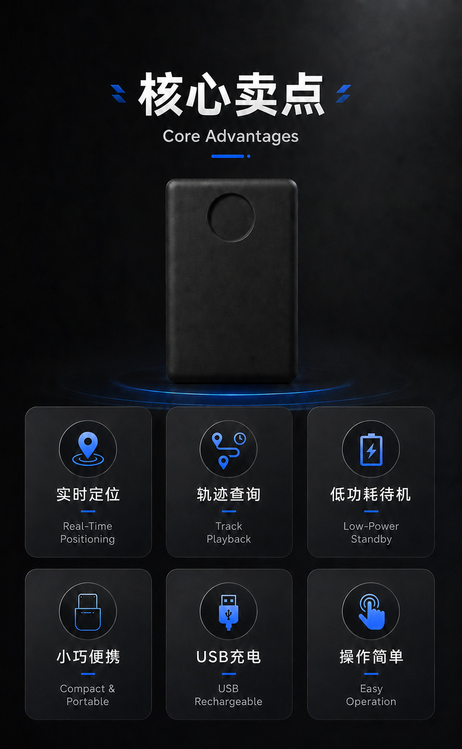 Cross-border anti-lost locator 2G vehicle GPS anti-theft electric vehicle track playback electronic fence in stock
