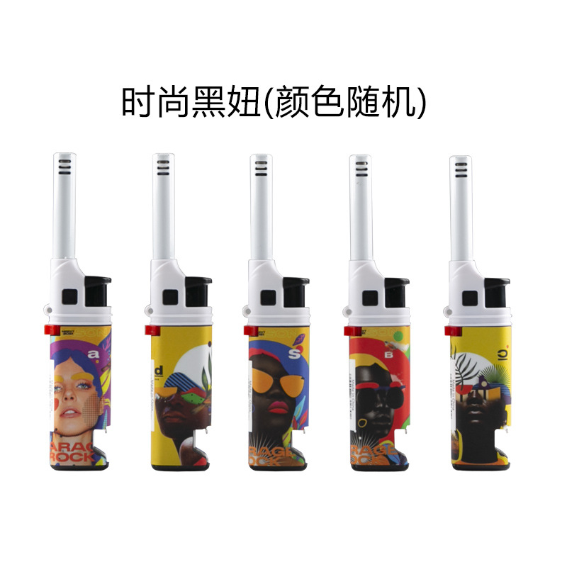 encendedor a prueba de viento mango alargado infláble seguro y duradero encendedor de boca larga vendedor fuera del usuario pistola de encendido multifuncional