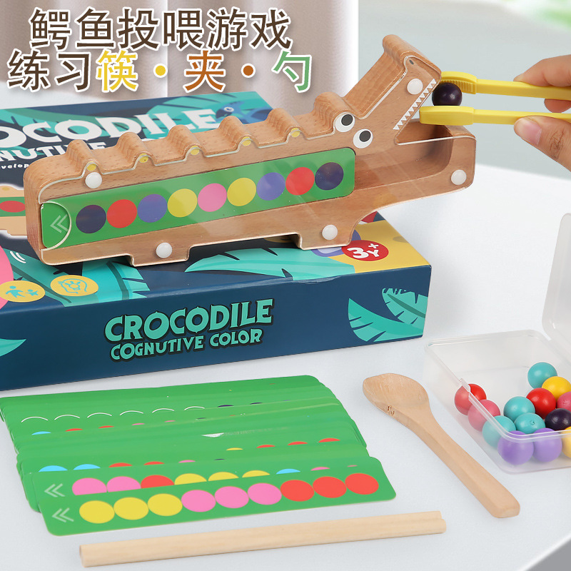 Cocodrilo lanzamiento de cuentas de color juegos de mesa juegos de memoria de color juegos de mesa juegos de educación temprana