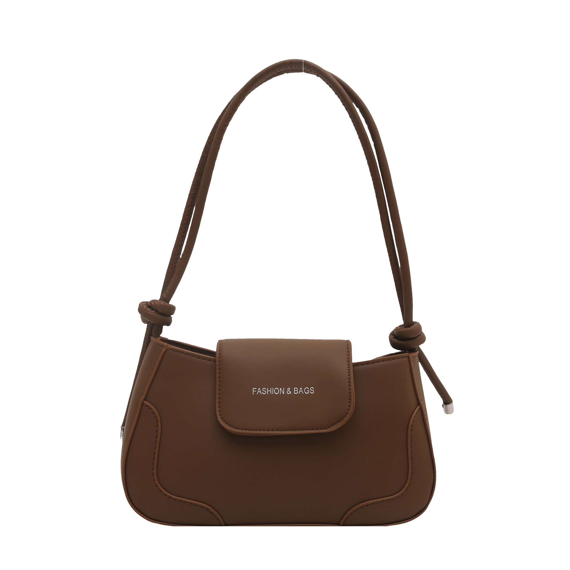 Bolsa de brazo de color sólido para mujeres 2024 invierno nuevo estilo de moda textura casual bolso de hombro estilo exterior simple bolso de moda