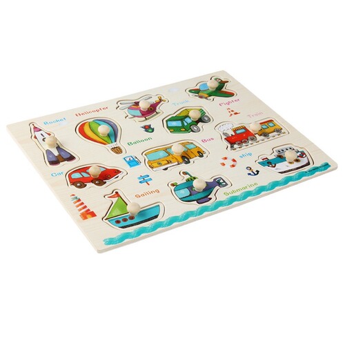 Children's wooden scratching board, early education development, intelligence scratching board, numbers, letters, fruits, animals and vegetables puzzle pieces