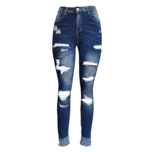 European and American-style blue ripped skinny jeans – LAZADA, MercadoLibre, TEMU, Ozon