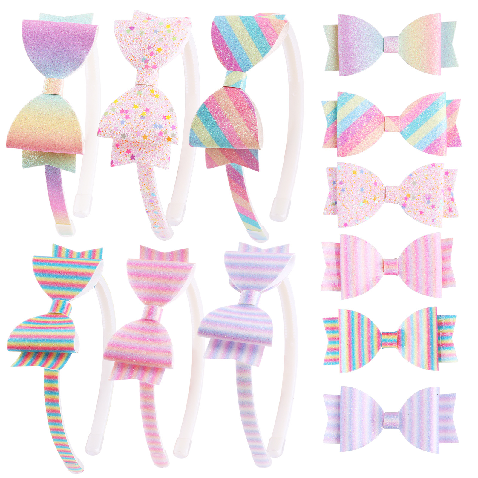 8g Weight Hair Clip, Hair Band Hair Accessories Type Cute Plaid Cloth Bowknot Hair Clip Hair Band 1 Piece