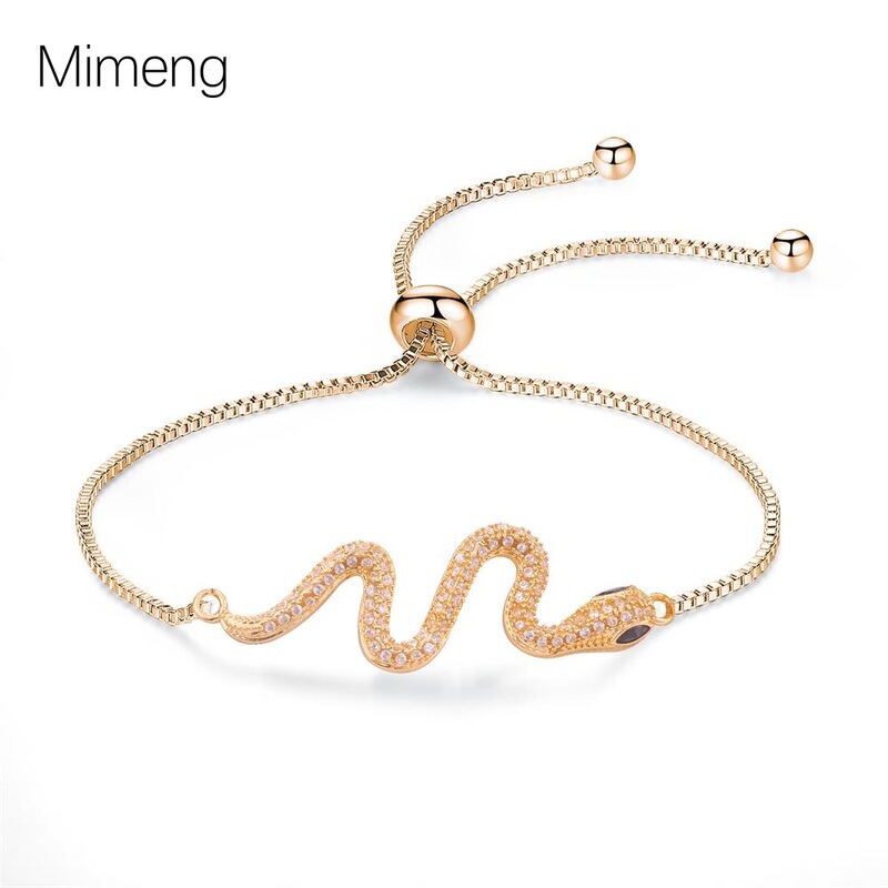Europe and the United States cross-border new gold small snake zircon pendant bracelet Women's Light luxury design personality temperament jewelry wholesale