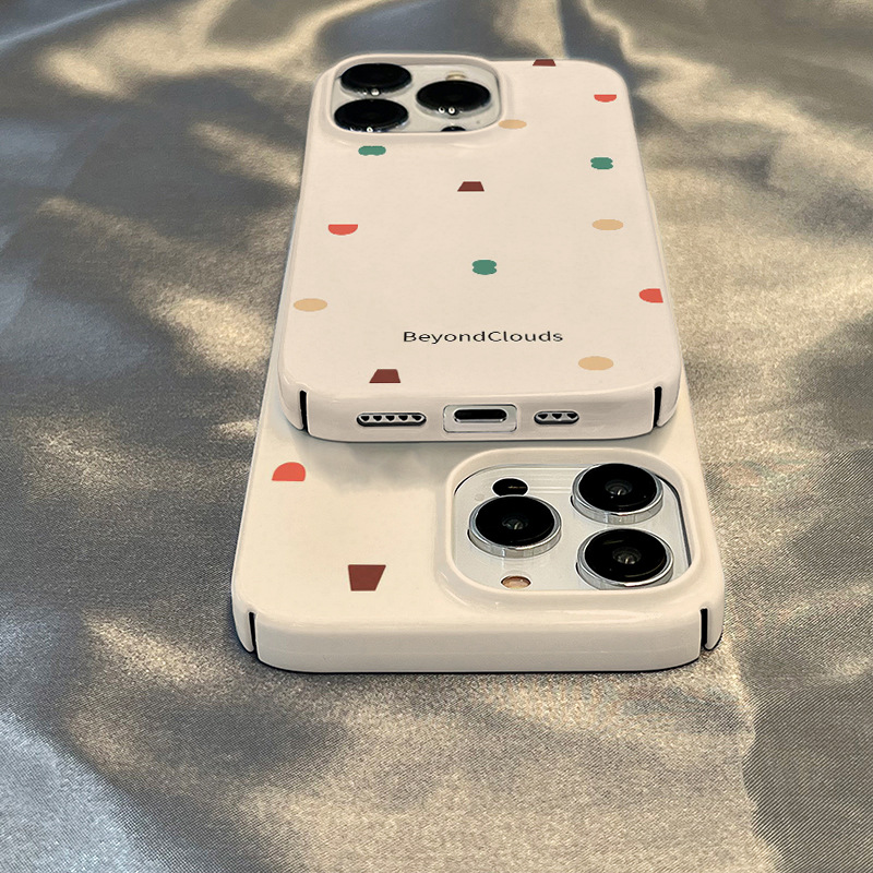 Passend für 14 Telefon 12 Filmhülle, iPhone 13 plus minimalistisches Tupfenmuster_voghion.com