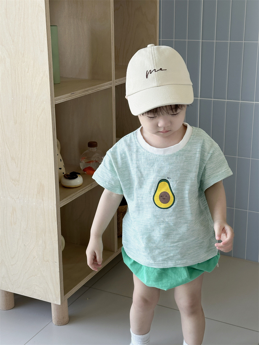 Baby verano delgado bolsas de niñas con un conjunto delgado 2025 ropa infantil coreana para niños con dos piezas