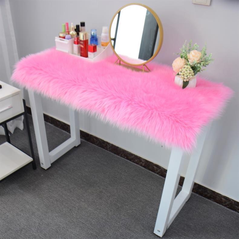 New Chinese-Style Large Red Chair Cushion, Faux Cashmere Door Mat, High-End Blue Carpet for Living Room Decoration and Grand Opening