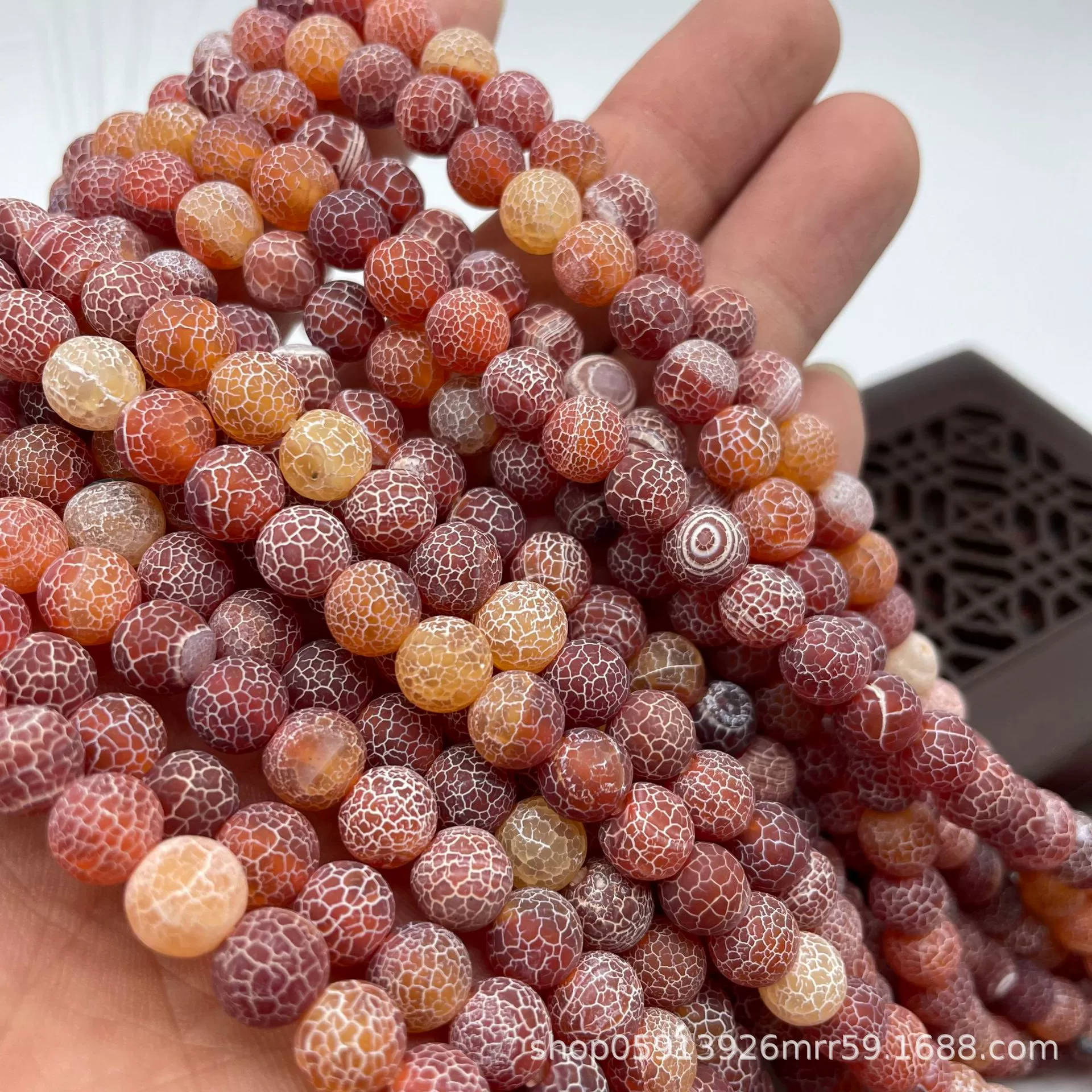 Organic agate matte accessory, accessories, round beads, DIY