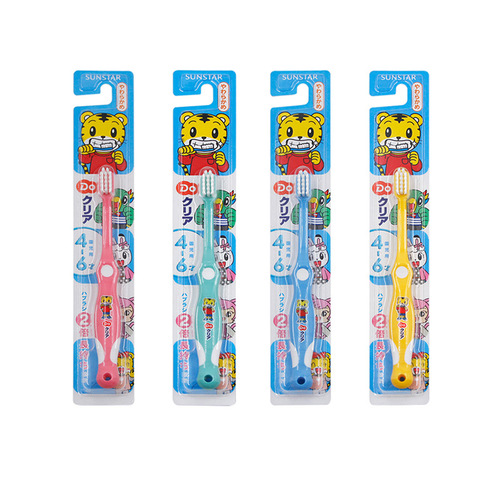 Japan Qiaohu toothbrush age-specific multi-color mixed hair soft-bristled toothbrush oral cleaning imported children's training toothbrush