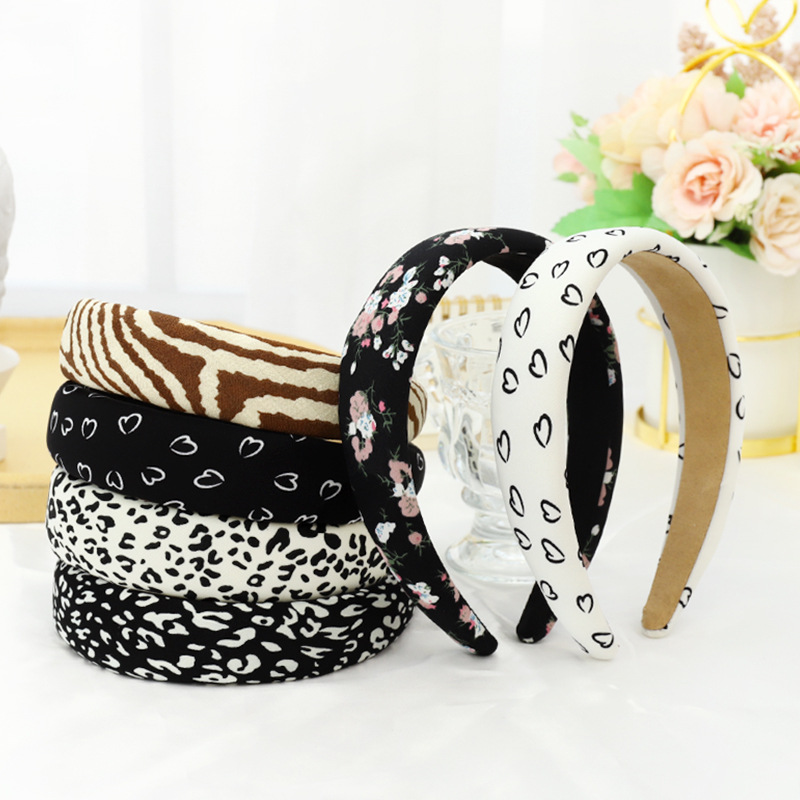 Fashion Sponge Black And White Printing Headband Wholesale Nihaojewelry display picture 18