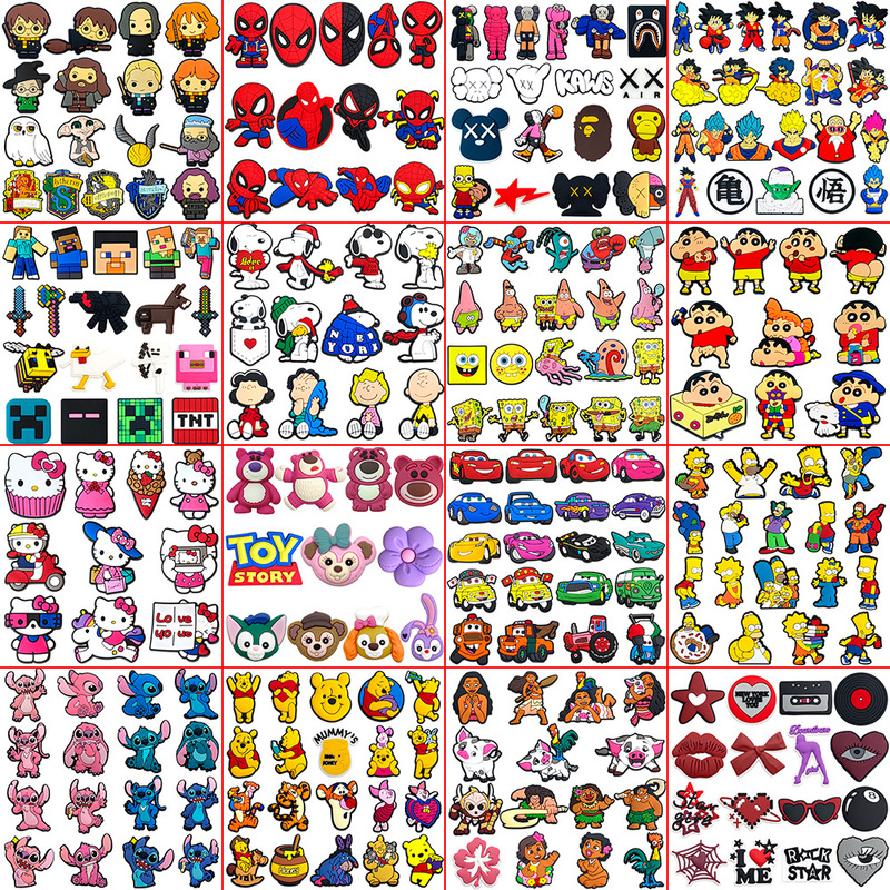 [One-Stop Solution] 200 Sets + Shoe Buckles, Minecraft, Harry Potter, Marvel Crocs, Shoe Flowers, Temu’S Hot Style