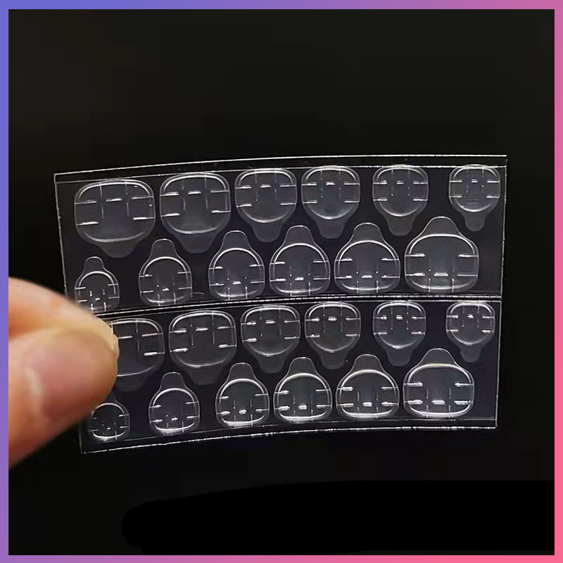 24 Pieces/Sheet of Nail Art Tools Jelly Glue, Four-Piece Set, Five-Piece Set, Nail Art Finished Product Accessories, Double-Sided Jelly Glue