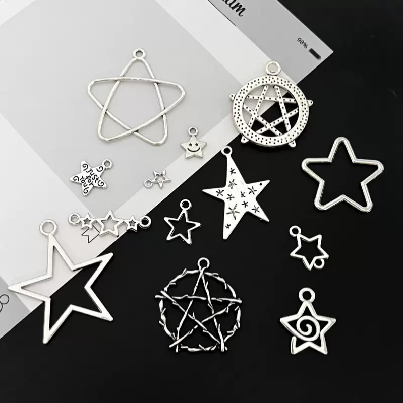 จี้ห้อยรูปดาว อัลลอยด์ สำหรับ DIY เครื่องประดับ