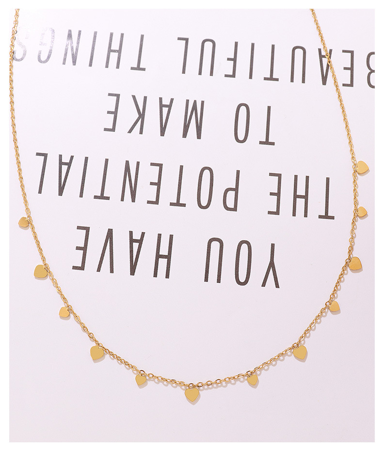 fashion geometric star oval leaf pendant necklace female titanium steel 18k trend jewelry