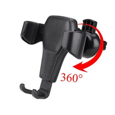 Car phone holder bracket car air outlet fixing - black-360-rotation