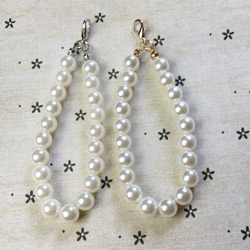 DIY faux pearl short chain, handbag pearl chain accessories, pom-pom phone case, keychain, pendant, wholesale jewelry