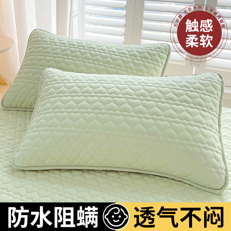 よだれ防止ヘッドオイル枕カバー汗防止コットン枕カバー家庭用一対一のセットセット48cm x 74cm