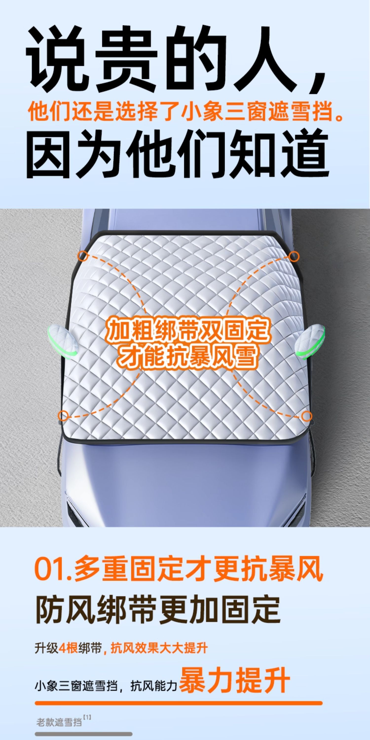 Car Electric Tricycle Snow Cover Wiper Anti-Falling Leaf Waterproof Cover Anti-Freeze Rain Artifact Truck Snow Cover