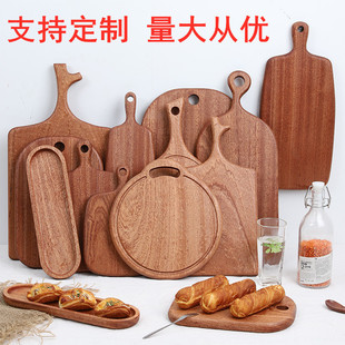 Ebony Chopping Board for Children and Babies, Small Cutting Board for Dormitory Use, Wooden Fruit Board, Bread Board for Pizza Baking