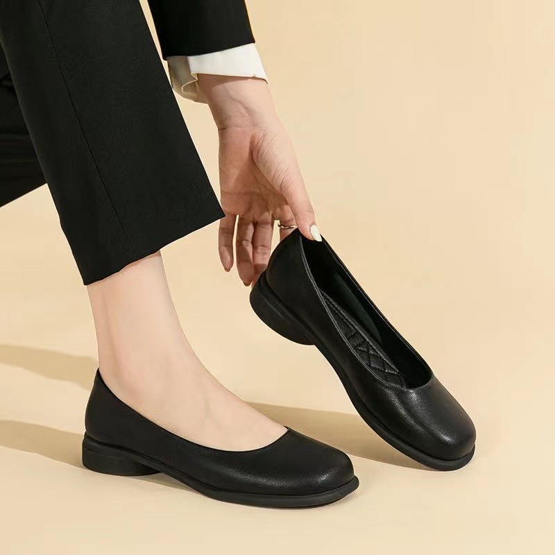 2026 nuevo verano entrevista de zapatos de trabajo profesionales zapatos de cabeza redonda zapatos de trabajo confortable de pie no cansado zapatos de trabajo planos