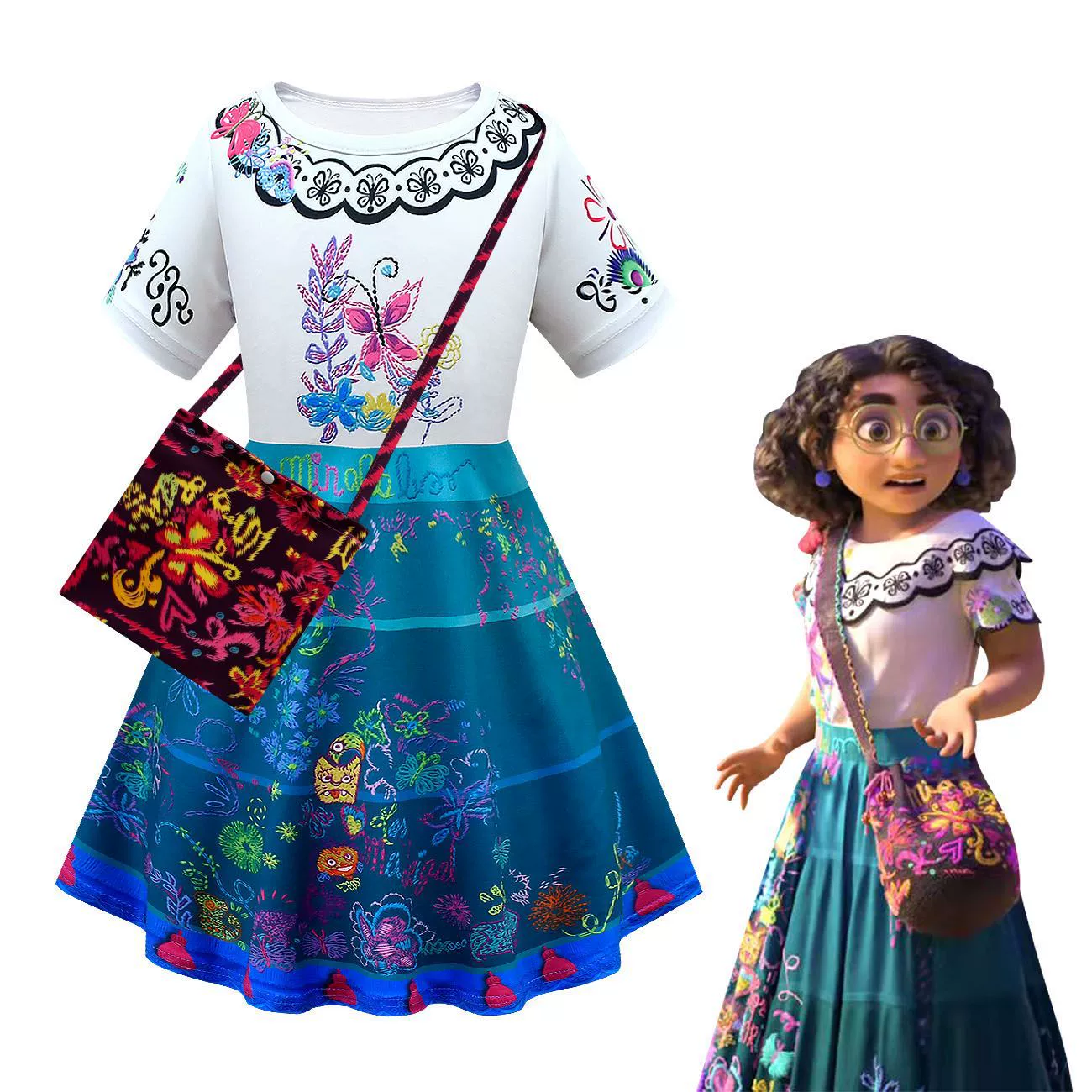 2021 New Charm Mirabell Madrid Animation Costume Girls Princess Dress Halloween Carnival Cosplay Costume long skirt top design for baby girl