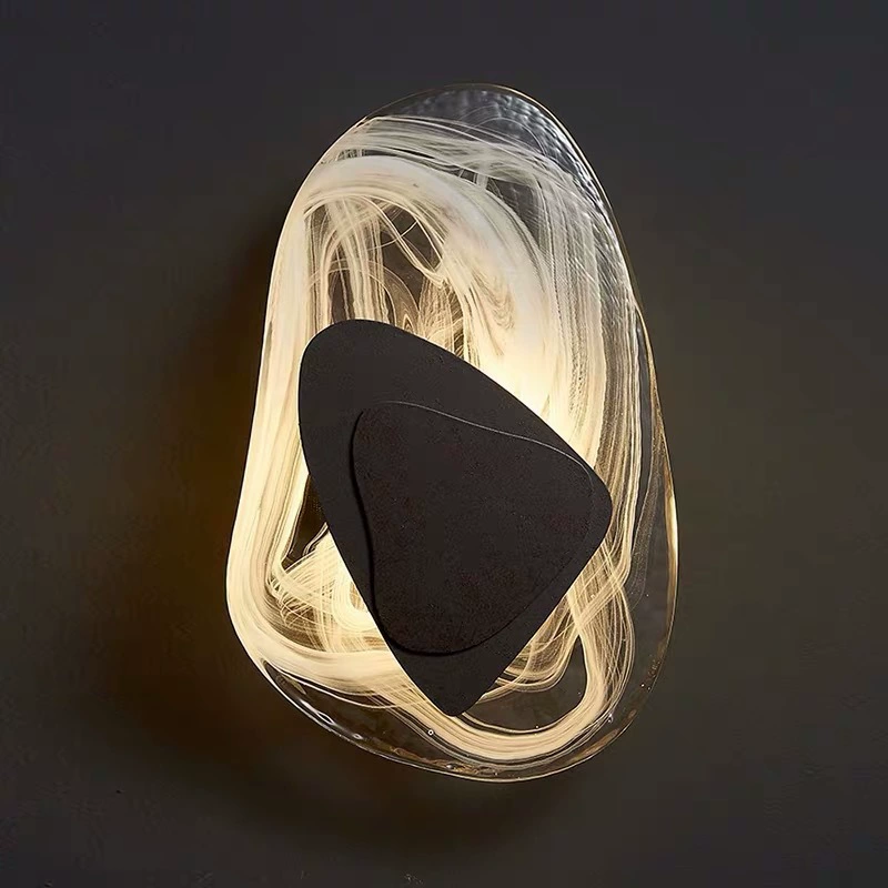 Wall Sconce stainless steel — Modern minimalist crystal wall lamp, 29×9×29 cm, light-luxury style