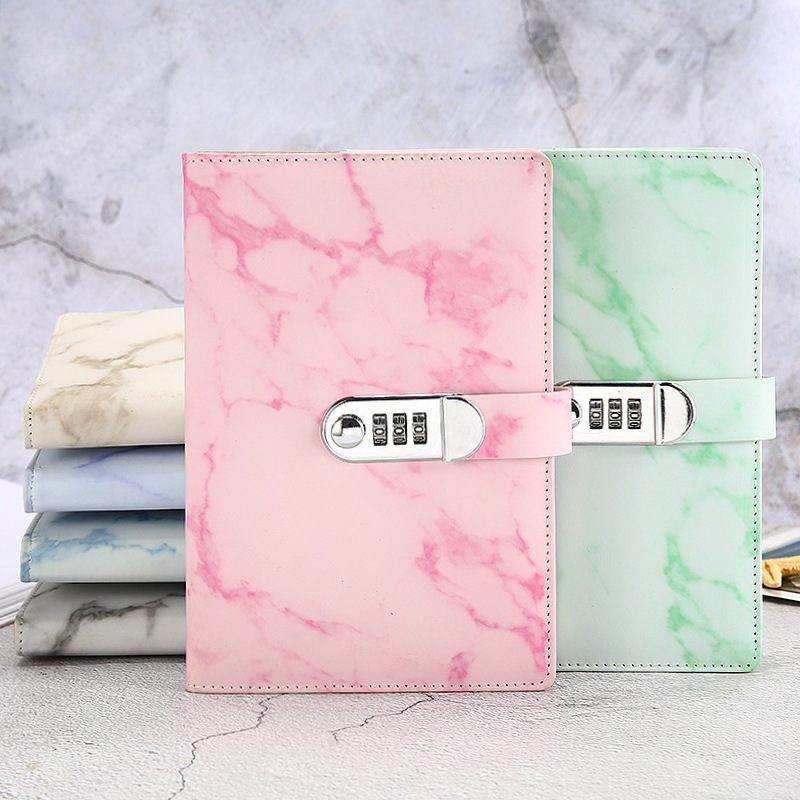 Logotipo personalizado contraseña estudiante creativo diario con cerradura papelería cuaderno libreta al por mayor