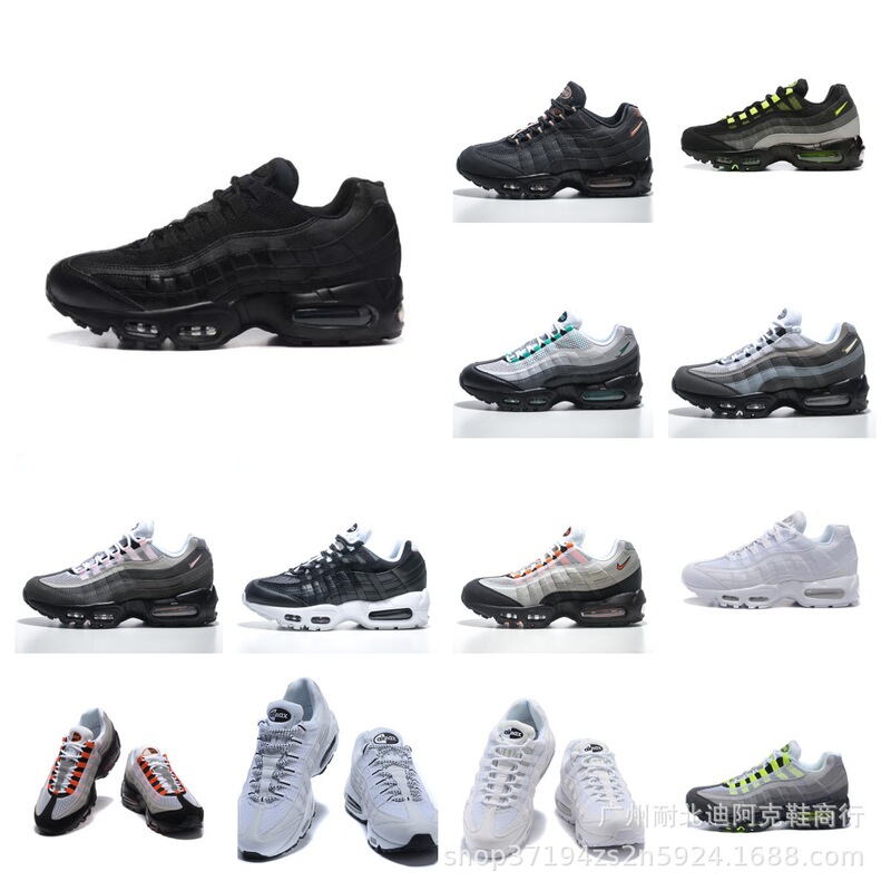Putian Foreign Trade 2023 New Men's Shoes AIR MAX 95 Retro Air Cushion Shoes Elastic Shock-absorbing Women's Shoes Running Shoes