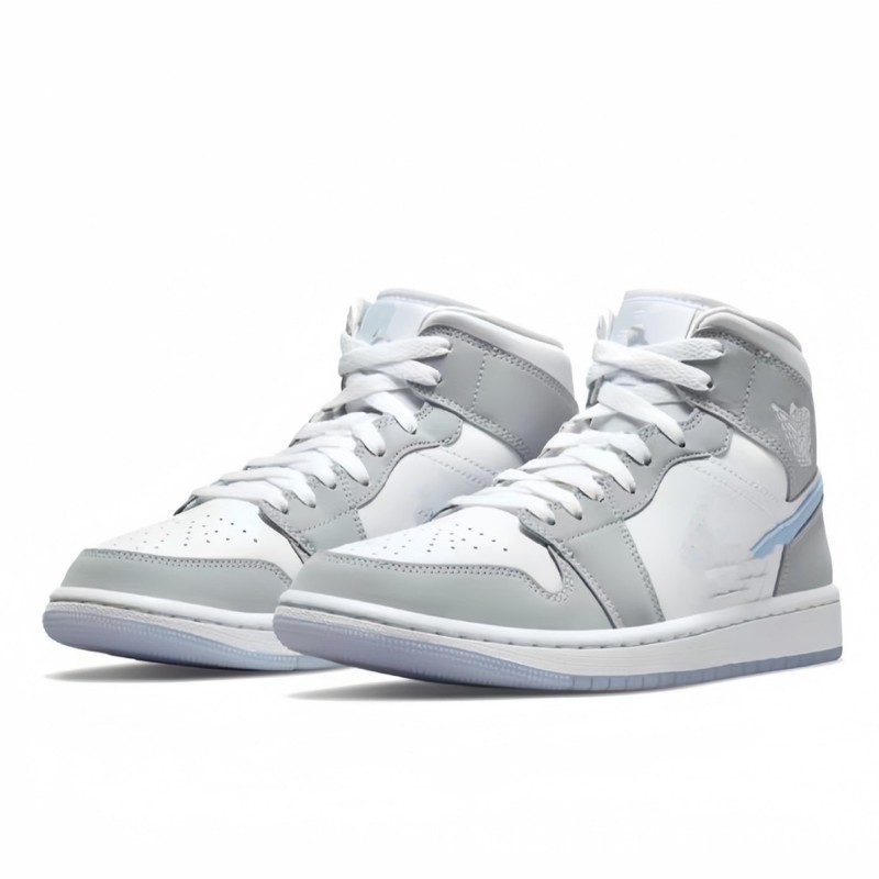 莆田靴ピュアオリジナル AJ1 ミッドトップレディースシューズハイバージョンジョー 1 バスケットボールシューズバレンタインデーアッシュアイスブルーメンズシューズバーブモデル|undefined
